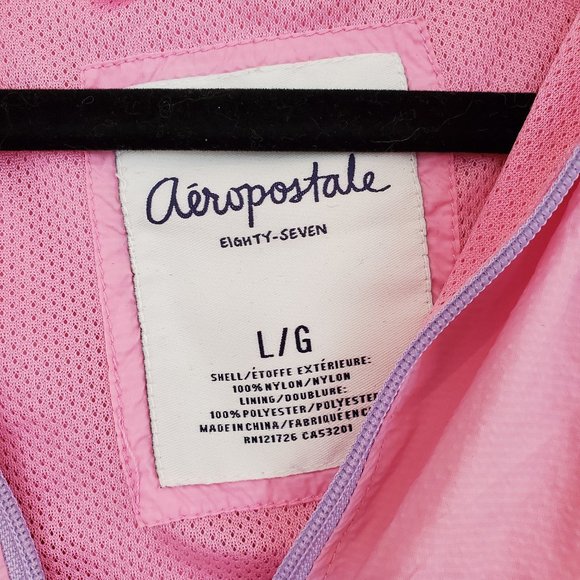 💥2/$30💥 Pink jacket with purple zip - like new - Picture 2 of 3